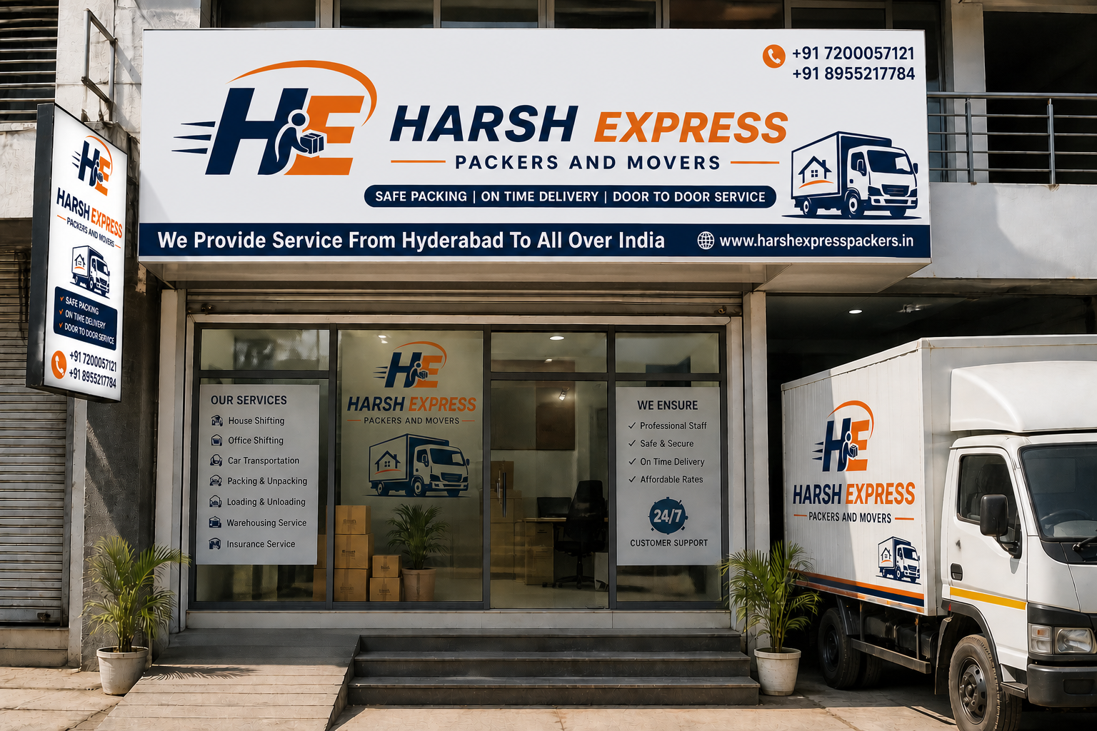 Harsh Express team handling packing and moving work